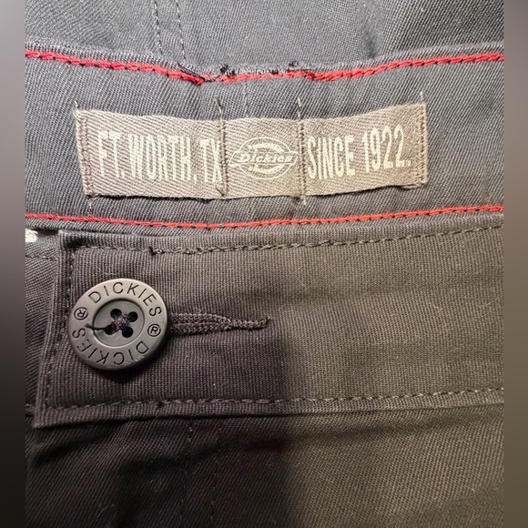 Dickies Black Cargo Skirt Grunge Goth Casual 100% Cotton Punk Retro Trendy - Picture 3 of 4